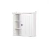 Unbranded 20.86 in. W x 5.71 in. D x 20.00 in. H White MDF Bathroom Storage Wall Cabinet in White -Bathroom Cabinets Shop white bathroom wall cabinets yy40935618 64 1000
