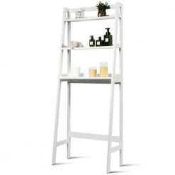 CASAINC 25 in. W 3-Shelf Over-The-Toilet Freestanding Storage Organizer Toilet Rack -Bathroom Cabinets Shop white casainc bathroom wall cabinets hywy 63999wh 1f 1000