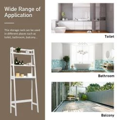 CASAINC 25 in. W 3-Shelf Over-The-Toilet Freestanding Storage Organizer Toilet Rack -Bathroom Cabinets Shop white casainc bathroom wall cabinets hywy 63999wh 44 1000