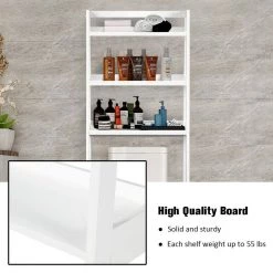 CASAINC 25 in. W 3-Shelf Over-The-Toilet Freestanding Storage Organizer Toilet Rack -Bathroom Cabinets Shop white casainc bathroom wall cabinets hywy 63999wh fa 1000