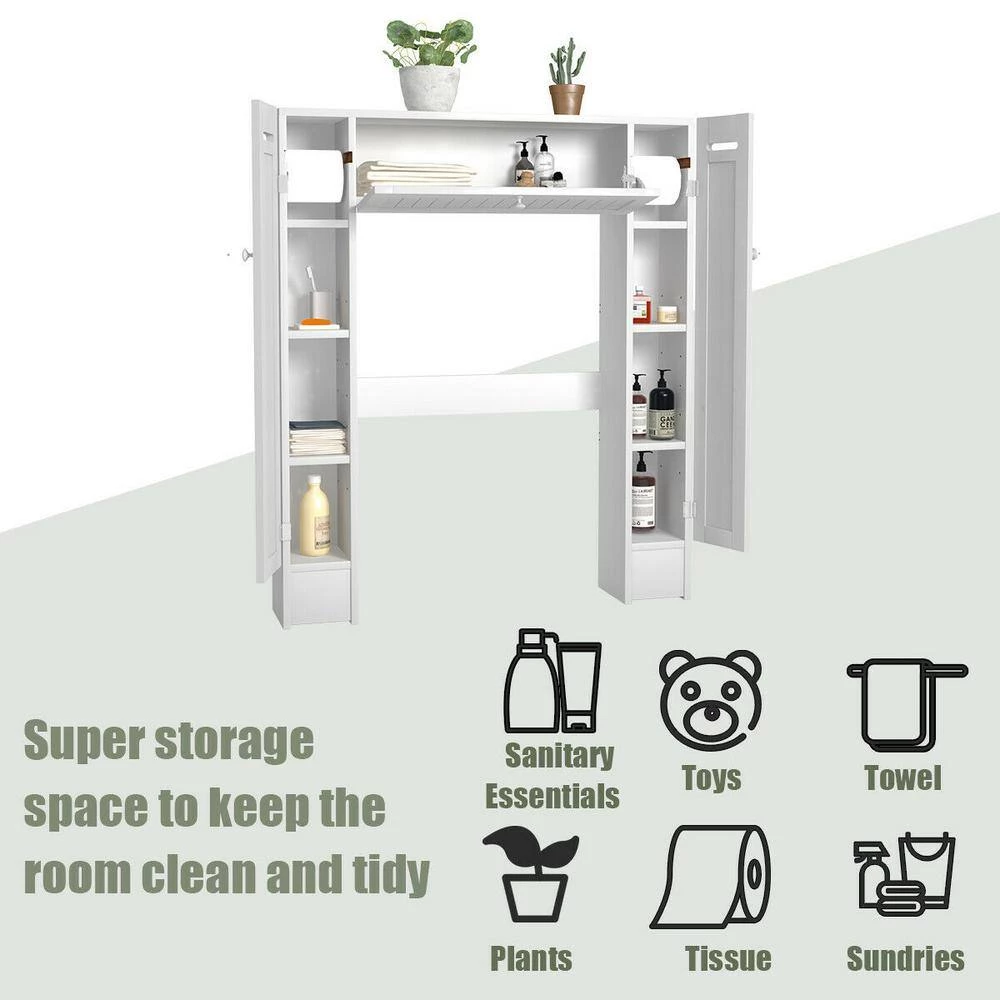 CASAINC 34.5 in. W Wooden over the Toilet Storage Wall Cabinet 7 CASAINC 34.5 in. W Wooden over the Toilet Storage Wall Cabinet - Image 5