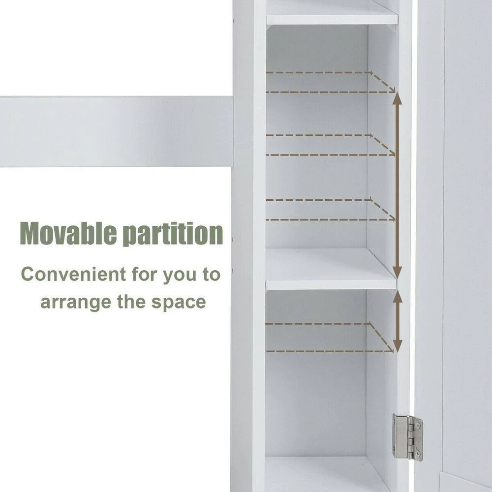 CASAINC 34.5 in. W Wooden over the Toilet Storage Wall Cabinet 8 CASAINC 34.5 in. W Wooden over the Toilet Storage Wall Cabinet - Image 6