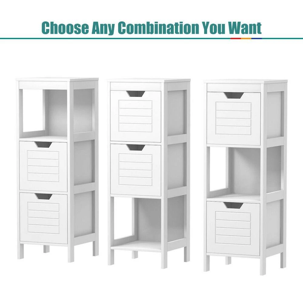 CASAINC 12 in. W Floor Multifunction Storage Wall Cabinet Storage in White 7 CASAINC 12 in. W Floor Multifunction Storage Wall Cabinet Storage in White - Image 5