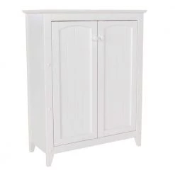 Catskill Craftsmen 28-1/2 in. W x 36 in. H x 12-1/2 in. D Wood Bathroom Linen Storage Floor Cabinet in White