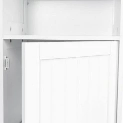 Costway 13.5 in. W Bathroom Tall Floor Storage Cabinet Free Standing Shelving Space Saver White -Bathroom Cabinets Shop white costway linen cabinets hw56613 76 1000