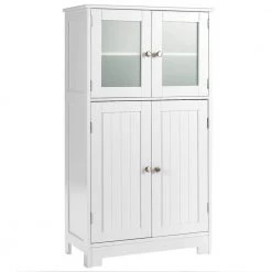 Costway 23 in. W White 2-Door Bathroom 2-Door Access DoorUnit