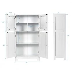 Costway 23 in. W White 2-Door Bathroom 2-Door Access DoorUnit 12 Costway 23 in. W White 2-Door Bathroom 2-Door Access DoorUnit -Bathroom Cabinets Shop white costway linen cabinets hw67318wh c3 1000