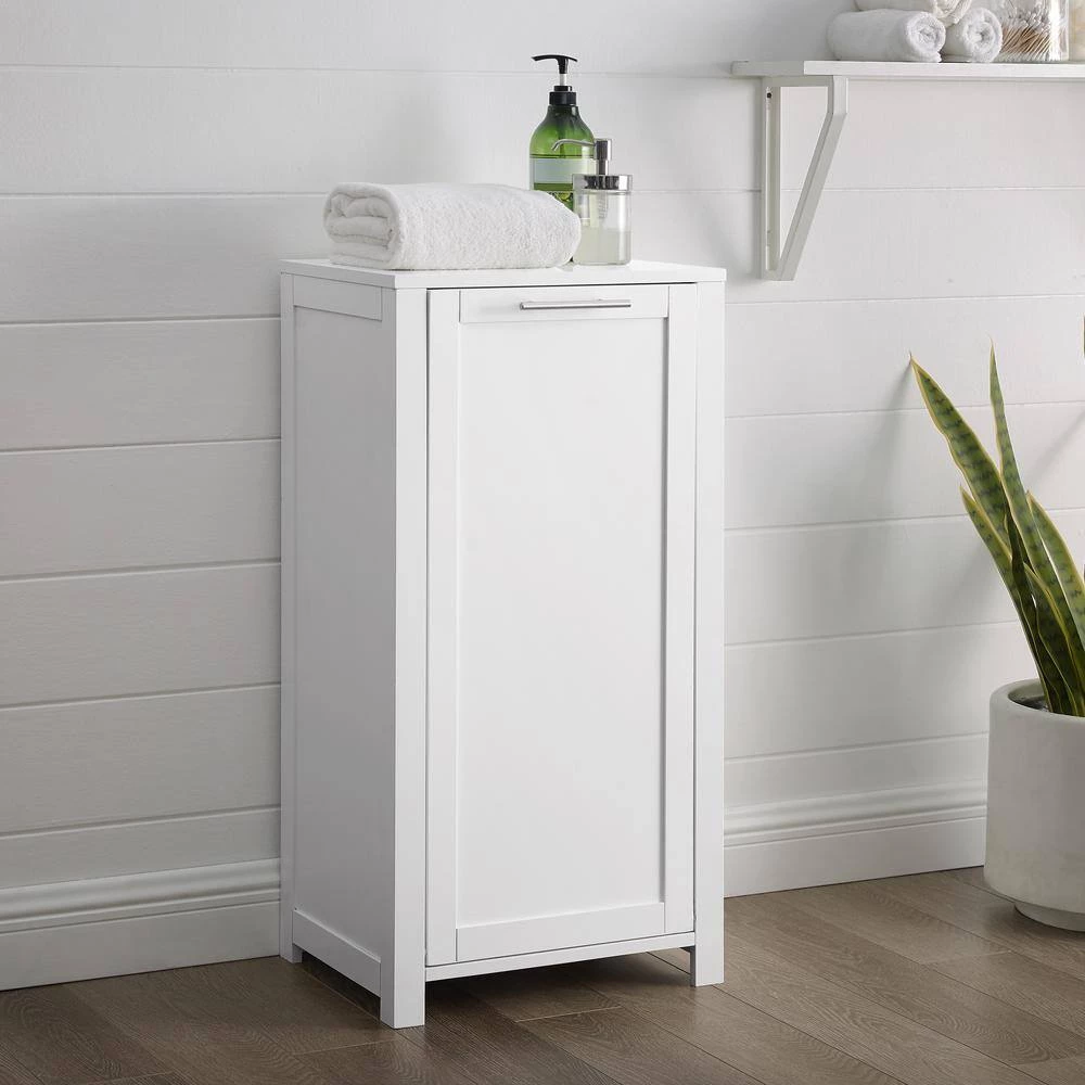 CROSLEY FURNITURE Savannah 18 in. W x 14 in. D x 35.5 in. H Linen Cabinet in White 7 CROSLEY FURNITURE Savannah 18 in. W x 14 in. D x 35.5 in. H Linen Cabinet in White - Image 5