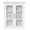 Elegant Home Fashions Victorian 20-1/2 in. W x 24 in. H x 8-1/2 in. D Bathroom Storage Wall Cabinet with 2 Glass Doors in White -Bathroom Cabinets Shop white elegant home fashions bathroom wall cabinets 9hd930 64 1000
