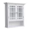 Elegant Home Fashions Albion 22 in. W x 24 in. H x 7 in. D Bathroom Storage Wall Cabinet with 2 Glass Doors in White -Bathroom Cabinets Shop white elegant home fashions bathroom wall cabinets hd17473 64 1000