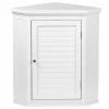 Elegant Home Fashions Simon 22-1/2 in. W x 24 in. H x 15 in. D Corner Bathroom Storage Wall Cabinet with Shutter Door in White 1 Elegant Home Fashions Simon 22-1/2 in. W x 24 in. H x 15 in. D Corner Bathroom Storage Wall Cabinet with Shutter Door in White -Bathroom Cabinets Shop white elegant home fashions bathroom wall cabinets hdt587 64 1000