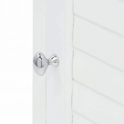 Elegant Home Fashions Simon 22-1/2 in. W x 24 in. H x 15 in. D Corner Bathroom Storage Wall Cabinet with Shutter Door in White -Bathroom Cabinets Shop white elegant home fashions bathroom wall cabinets hdt587 77 1000