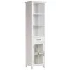 Elegant Home Fashions Victorian 17 in. W x 65 in. H x 13-1/2 in. D Bathroom Linen Storage Cabinet in White -Bathroom Cabinets Shop white elegant home fashions linen cabinets 9hd978 64 1000
