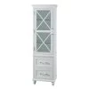 Elegant Home Fashions Blue Ridge 18 in. W x 14 in. D x 60 in. H Linen Tower with 2 Drawers in White -Bathroom Cabinets Shop white elegant home fashions linen cabinets elg 634s 64 1000