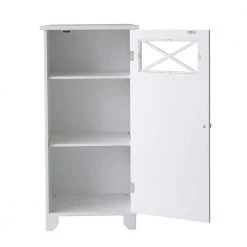 Elegant Home Fashions Johnston 15 in. W x 32 in. H x 13 in. D Bathroom Linen Storage Floor Cabinet in White -Bathroom Cabinets Shop white elegant home fashions linen cabinets hd16834 4f 1000