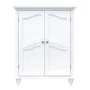 Elegant Home Fashions Venice 34 in. H x 27 in. W x 13-3/4 in. D Bathroom Linen Storage Floor Cabinet in White -Bathroom Cabinets Shop white elegant home fashions linen cabinets hdt550 64 1000