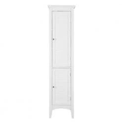 Elegant Home Fashions Simon 15 in. W x 63 in. H x 13-1/4 in. D Bathroom Linen Storage Floor Cabinet with 2-Shutter Doors in White -Bathroom Cabinets Shop white elegant home fashions linen cabinets hdt588 c3 1000