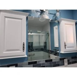 WG Wood Products Atwater 17 in. W x 4.25 in. D x 49.5 in. H White Enamel On the Wall Bathroom Storage Wall Cabinet -Bathroom Cabinets Shop white enamel wg wood products bathroom wall cabinets atw 248 white 31 1000