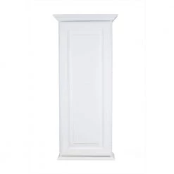 WG Wood Products Atwater 17 in. W x 4.25 in. D x 49.5 in. H White Enamel On the Wall Bathroom Storage Wall Cabinet