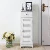 EPOWP 12.6 in. W x 11.8 in. D x 34.25 in. H White Linen Cabinet with Drawer and Single Shutter Door -Bathroom Cabinets Shop white epowp linen cabinets w4092pbh6590 64 1000