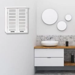 Evideco Miami 20.5 in. W Wall mount Bathroom Wall Cabinet in White 11 Evideco Miami 20.5 in. W Wall mount Bathroom Wall Cabinet in White -Bathroom Cabinets Shop white evideco bathroom wall cabinets 9903300 44 1000