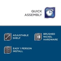 Glacier Bay Shaker Style 23 in. W Wall Cabinet with Open Shelf in White -Bathroom Cabinets Shop white glacier bay bathroom wall cabinets 5318wwhd 44 1000