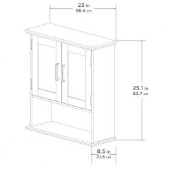 Glacier Bay Shaker Style 23 in. W Wall Cabinet with Open Shelf in White -Bathroom Cabinets Shop white glacier bay bathroom wall cabinets 5318wwhd fa 1000