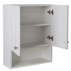 Glacier Bay Del Mar 21 in. W x 26 in. H x 8 in. D Over the Toilet Bathroom Storage Wall Cabinet in White -Bathroom Cabinets Shop white glacier bay bathroom wall cabinets dmoj21com w a0 1000