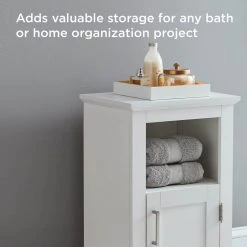 Glacier Bay Shaker Style 16 in. W x 12 in. D x 29.9 in. H Floor Cabinet in White -Bathroom Cabinets Shop white glacier bay linen cabinets 5337wwhd 76 1000