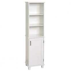Glacier Bay Shaker Style 16 in. W x 12 in. D x 62.25 in. H Linen Cabinet in White