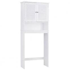 Gymax 26 in. W Bathroom Space Saver Over the Toilet Toppers Shelved Storage Wall Cabinet Organizer in White -Bathroom Cabinets Shop white gymax bathroom wall cabinets gym01823 31 1000