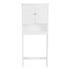 Gymax 26 in. W Bathroom Space Saver Over the Toilet Toppers Shelved Storage Wall Cabinet Organizer in White -Bathroom Cabinets Shop white gymax bathroom wall cabinets gym01823 64 1000
