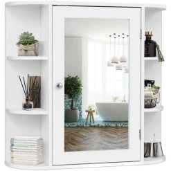 Gymax 26 in. W Bathroom White finish Multipurpose Mount Surface Storage Wall Cabinet Mirror White 21 Gymax 26 in. W Bathroom White finish Multipurpose Mount Surface Storage Wall Cabinet Mirror White -Bathroom Cabinets Shop white gymax bathroom wall cabinets gym01992 31 1000