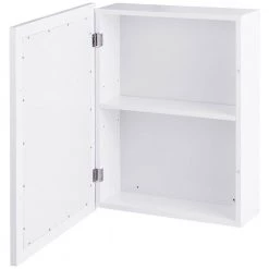 Gymax 6 in. D x 26 in. H x20 in. W White Wall Mounted Bathroom Kitchen Medicine Storage Cabinet with Mirror and Shelf 18 Gymax 6 in. D x 26 in. H x20 in. W White Wall Mounted Bathroom Kitchen Medicine Storage Cabinet with Mirror and Shelf -Bathroom Cabinets Shop white gymax bathroom wall cabinets gym02765 76 1000