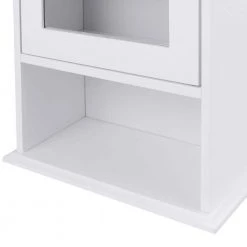 Gymax 14 in. W Wall Mounted Bathroom Wall Cabinet Storage Organize Hanging Medicine Adjustable Shelf White -Bathroom Cabinets Shop white gymax bathroom wall cabinets gym02766 66 1000