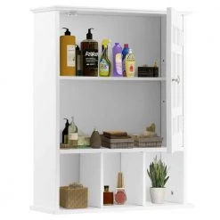 Gymax 6 in. D x 24 in. H x 20 in. W White Wall-Mounted Bathroom Storage Wall Cabinet Mirror with Adjustable Shelf 9 Gymax 6 in. D x 24 in. H x 20 in. W White Wall-Mounted Bathroom Storage Wall Cabinet Mirror with Adjustable Shelf -Bathroom Cabinets Shop white gymax bathroom wall cabinets gym03573 c3 1000