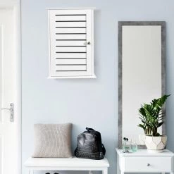 Gymax 14 in. W Cabinet Wall Mount Medicine Cabinet Multifunction Storage Organizer Bathroom Kitchen in White -Bathroom Cabinets Shop white gymax bathroom wall cabinets gym03603 31 1000