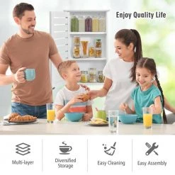 Gymax 14 in. W Cabinet Wall Mount Medicine Cabinet Multifunction Storage Organizer Bathroom Kitchen in White -Bathroom Cabinets Shop white gymax bathroom wall cabinets gym03603 44 1000