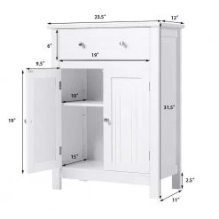 Gymax 23.5 in. W Bathroom Storage Linen Cabinet Free Standing Large Drawer W/Adjustable Shelf White 15 Gymax 23.5 in. W Bathroom Storage Linen Cabinet Free Standing Large Drawer W/Adjustable Shelf White -Bathroom Cabinets Shop white gymax linen cabinets gym03444 c3 1000