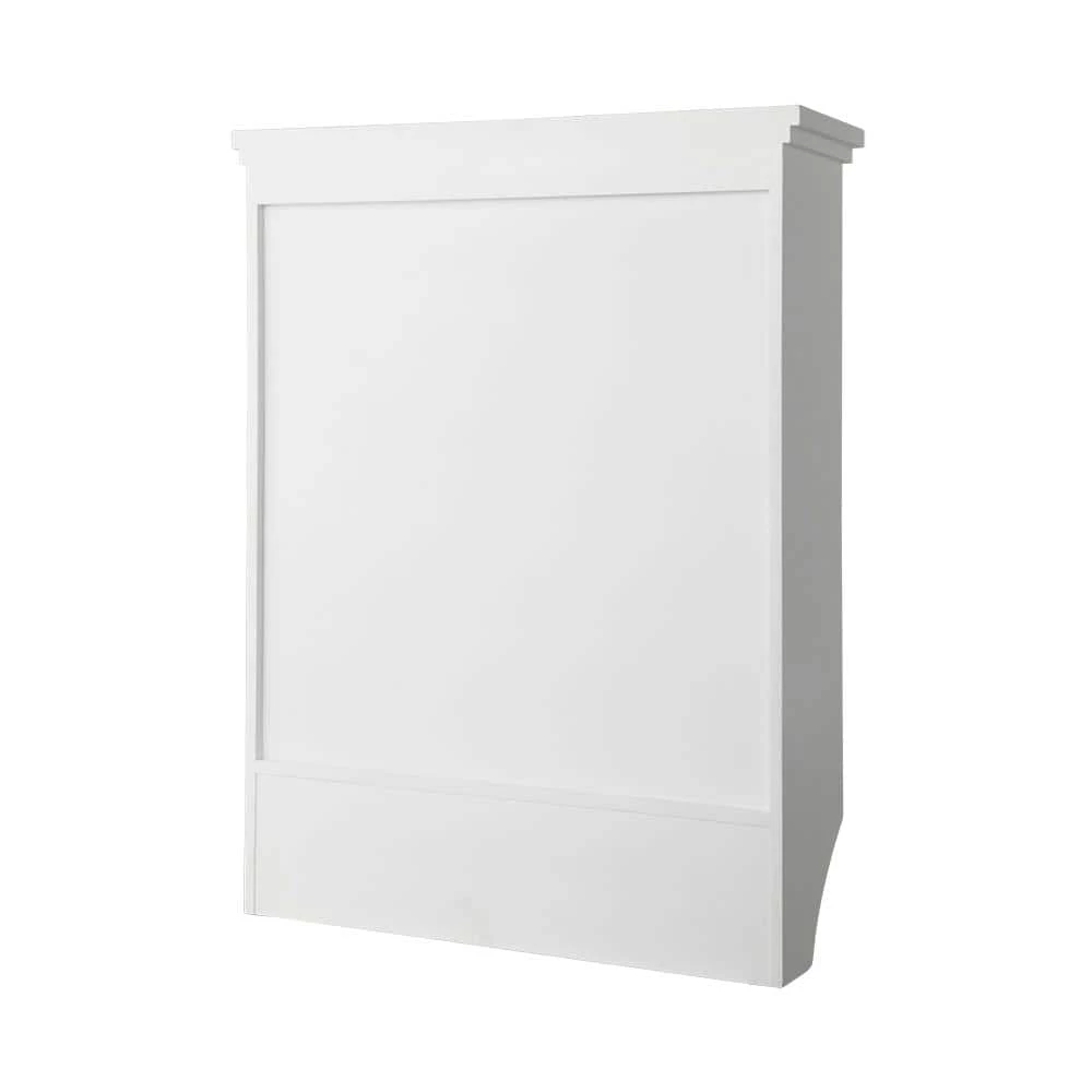 Home Decorators Collection Gazette 23-1/2 in. W x 31 in. H x 7-1/2 in. D Bathroom Storage Wall Cabinet with Glass Door in White 4 Home Decorators Collection Gazette 23-1/2 in. W x 31 in. H x 7-1/2 in. D Bathroom Storage Wall Cabinet with Glass Door in White - Image 2