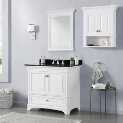 Home Decorators Collection Moorpark 24 in. W Wall Cabinet in White -Bathroom Cabinets Shop white home decorators collection bathroom wall cabinets moorpark wc w 76 1000