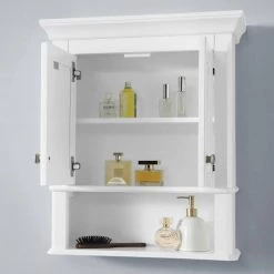 Home Decorators Collection Moorpark 24 in. W Wall Cabinet in White -Bathroom Cabinets Shop white home decorators collection bathroom wall cabinets moorpark wc w fa 1000