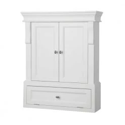 Home Decorators Collection Naples 26-1/2 in. W x 32-3/4 in. H x 8 in. D Bathroom Storage Wall Cabinet in White -Bathroom Cabinets Shop white home decorators collection bathroom wall cabinets nawo2633 c3 1000