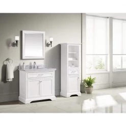 Home Decorators Collection Windlowe 22 in. W x 16 in. D x 65 in. H Floor Linen Tower in White -Bathroom Cabinets Shop white home decorators collection linen cabinets 15101 lt22 wt 31 1000