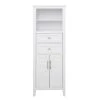 Home Decorators Collection Sturgess 23 in. W x 16 in. D x 62 in. H White Linen Cabinet -Bathroom Cabinets Shop white home decorators collection linen cabinets 19111 lt23 wt 64 1000