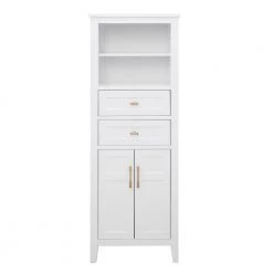 Home Decorators Collection Sturgess 23 in. W x 16 in. D x 62 in. H White Linen Cabinet