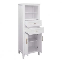 Home Decorators Collection Sturgess 23 in. W x 16 in. D x 62 in. H White Linen Cabinet -Bathroom Cabinets Shop white home decorators collection linen cabinets 19111 lt23 wt 77 1000