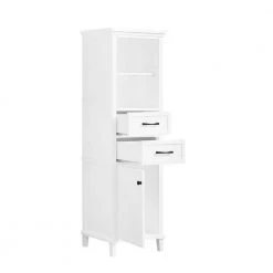 Home Decorators Collection Merryfield 20 in. W x 16 in. D x 65 in. H Floor Linen Tower in White -Bathroom Cabinets Shop white home decorators collection linen cabinets 19112 lt20 wt 77 1000