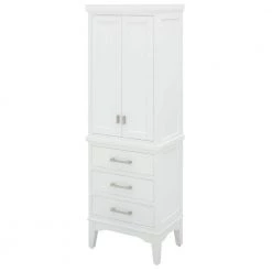 Home Decorators Collection Manor Grove 22 in. W x 15 in. D x 65 in. H Bathroom Linen Cabinet in White 10 Home Decorators Collection Manor Grove 22 in. W x 15 in. D x 65 in. H Bathroom Linen Cabinet in White -Bathroom Cabinets Shop white home decorators collection linen cabinets 2246200410 40 1000