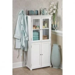 Home Decorators Collection Hampton Harbor 25 in. W x 14 in. D x 52-1/2 in. H Linen Cabinet in White -Bathroom Cabinets Shop white home decorators collection linen cabinets bf 20191 wh 31 1000